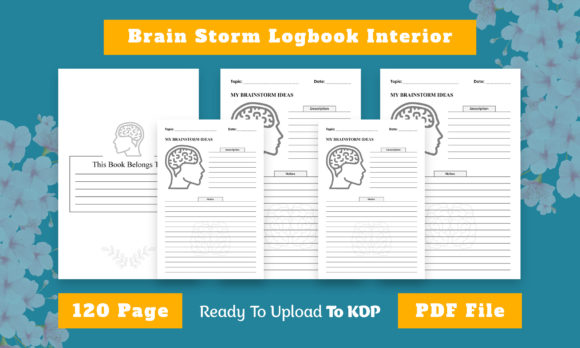 Brain Storm Planner Logbook KDP Interior: Streamlining Low-Content Publishing