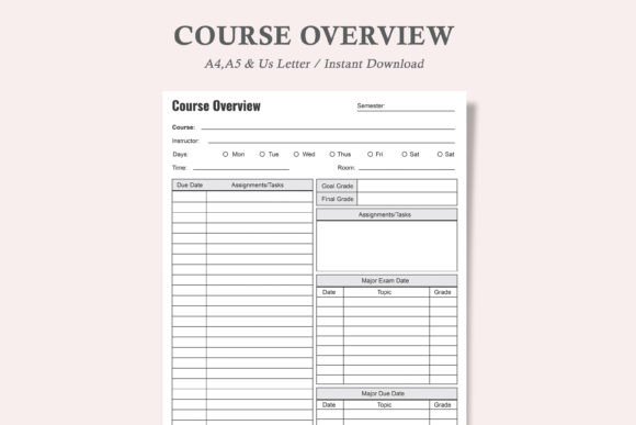 Course Overview and Course Planner: Streamlining Your Academic Organization