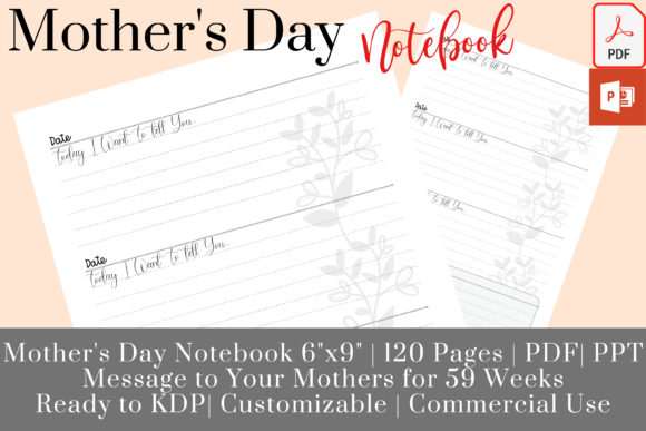 Daily Message to Your Mother Journal KDP: A Customizable 59-Week Guide