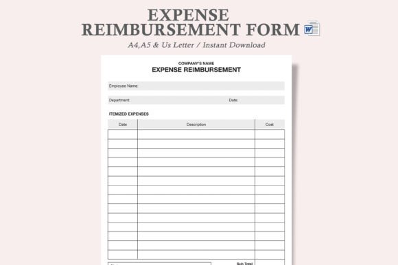 Expense Reimbursement Form: Track Costs Professionally