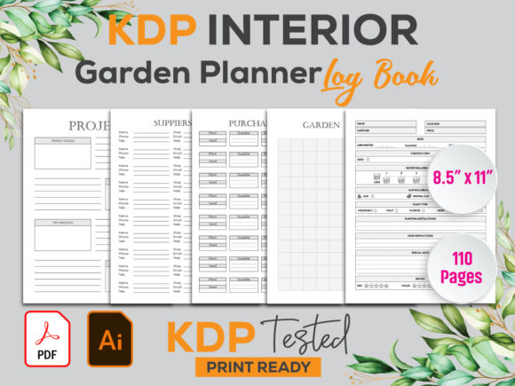 Garden Planner Log Book KDP Interior Design Guide