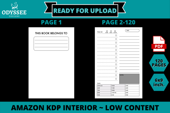 KDP Interior to Do List Planner for Daily Productivity