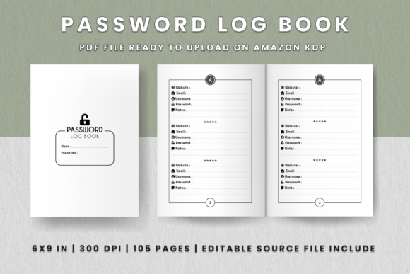 Password Log Book KDP Interior: Selecting the Right Layout for Lasting Usability