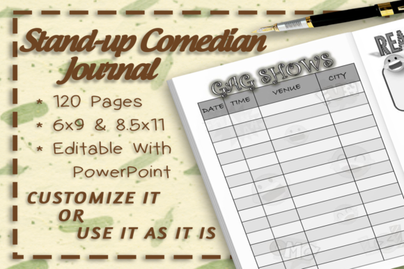 Stand-up Comedian Journal 120 Pages: A Strategic Tool for Crafting Better Sets