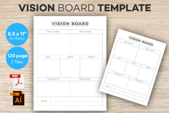 Vision Board Template: Bridging Digital Goals and Tangible Planning