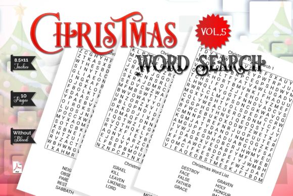 Word Search Brain Games for Christmas: KDP Interior Guide